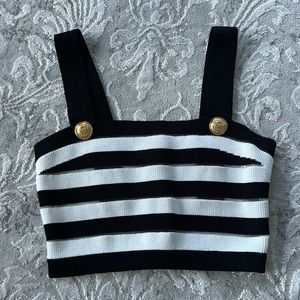 Balmain knit/mesh top, size 40 - M